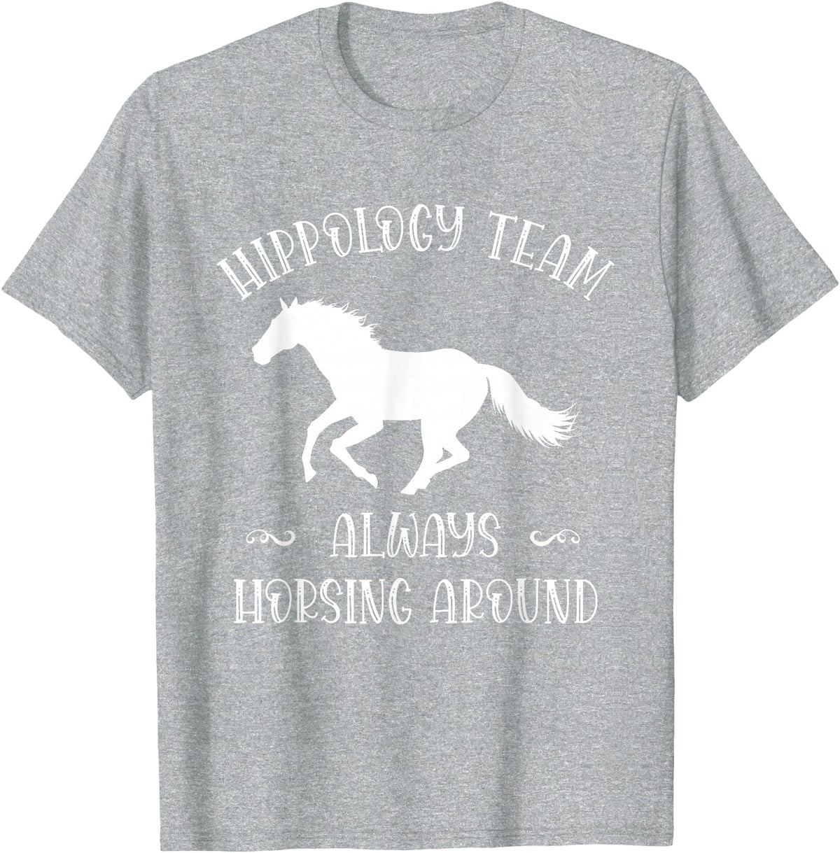 Team Hippology Horse Study Gift Hippology Team Horse Around Studying Horses for Girls Women T-Shirt - Heather Grey