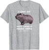 House Hippo Skinny Pig Owners Designs I Love My House Hippo Skinny Pig Owners T-Shirt - Heather Grey