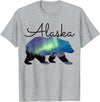 We Love Alaska Alaska Grizzly Bear USA Souvenir T-Shirt - Heather Grey