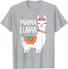 Birthday Llama Shirts Gift Mama Llama Funny Mother's Day Shirt Women Mom Birthday T-Shirt - Heather Grey
