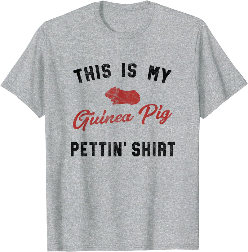 Wheek Guinea Pig Gift Apparel My Guinea Pig Pettiing Shirt Funny Pet Gift Shirt T-Shirt - Heather Grey