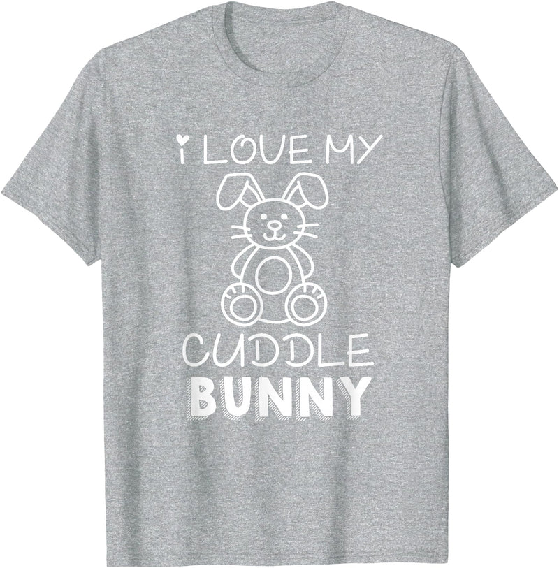 Rabbit Cuddle Bunny T-Shirt in Heather Grey