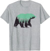 Grizzly Bear - Outdoor Apparel Bear Forest Nature Grizzly Hiking Outdoor Hunting Gift T-Shirt - Heather Grey
