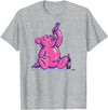 Drunk Gummy Bear - Funny Drinking Illustration Humor Alcohol T-Shirt - Heather Grey