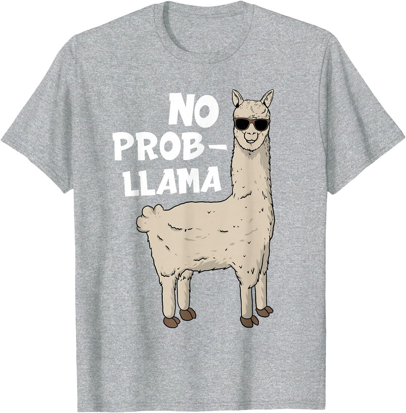 Funny Llama Gift Llama Lover Accessories & Stuff Funny Llama Design For Men Women Kids Llama Alpaca Animal T-Shirt - Heather Grey