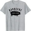 Cotton Canvas Barbecue Is Not A Verb Funny Southern Food Pork BBQ Pig T-Shirt - Heather Grey