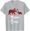 Cute Xmas Gifts Tartan Bear Cub Matching Costumes Mama Bear Buffalo Red Plaid Christmas Pajama Family Outfits T-Shirt -