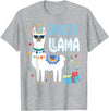 Family Matching Llama Birthday Party Supplies Uncle Llama Uncle Of The Birthday Boy Girl Llama Birthday T-Shirt - Heather Grey