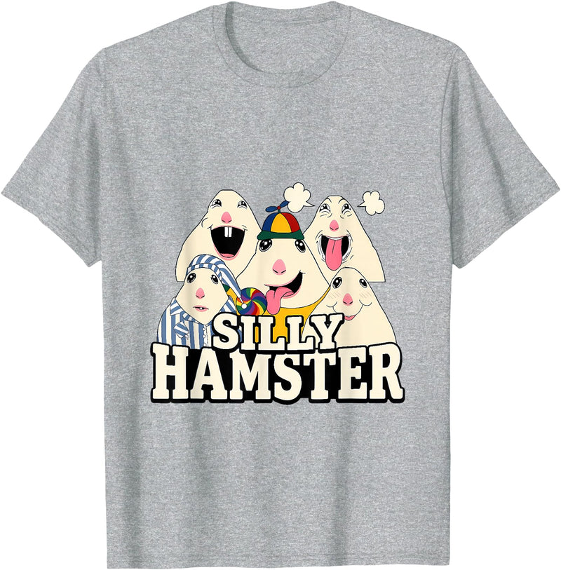 Funny Joke Silly Hamster Brain Rot Meme T-Shirt - Heather Grey