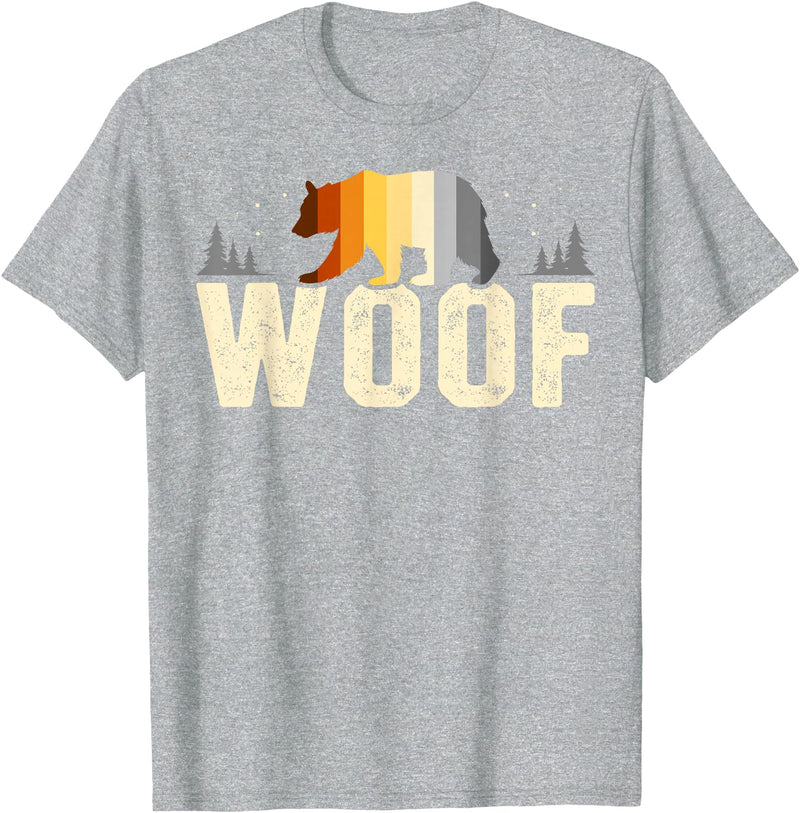 Bear Community Bear Brotherhood Gay Men Gifts Woof Bears Pride Nature Gay Men LGBT Flag T-Shirt - Heather Grey