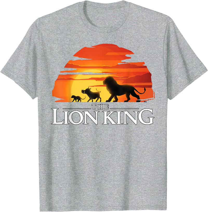Disney Lion King Sunset T-Shirt - Heather Grey