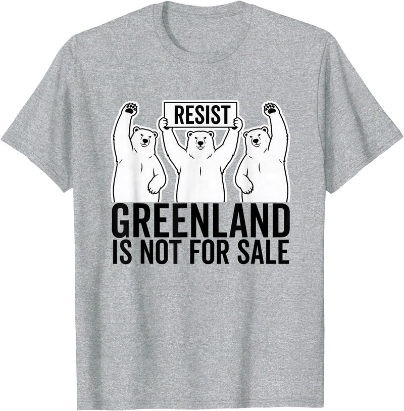 Greenland is not for sale Merch Greenland is not for Sale Polar Bear Greenland Denmark T-Shirt - Heather Grey