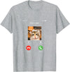 Hamster Calls Funny Phone for Hamster Owners, Animal Lovers T-Shirt - Heather Grey