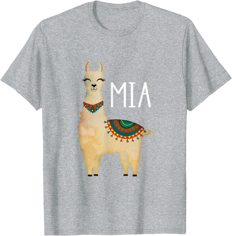 Llama Lover Ideas For Spanish Hispanic Mom Llama Mia Spanish Mom Mamá Mother’s Day Funny T-Shirt - Heather Grey