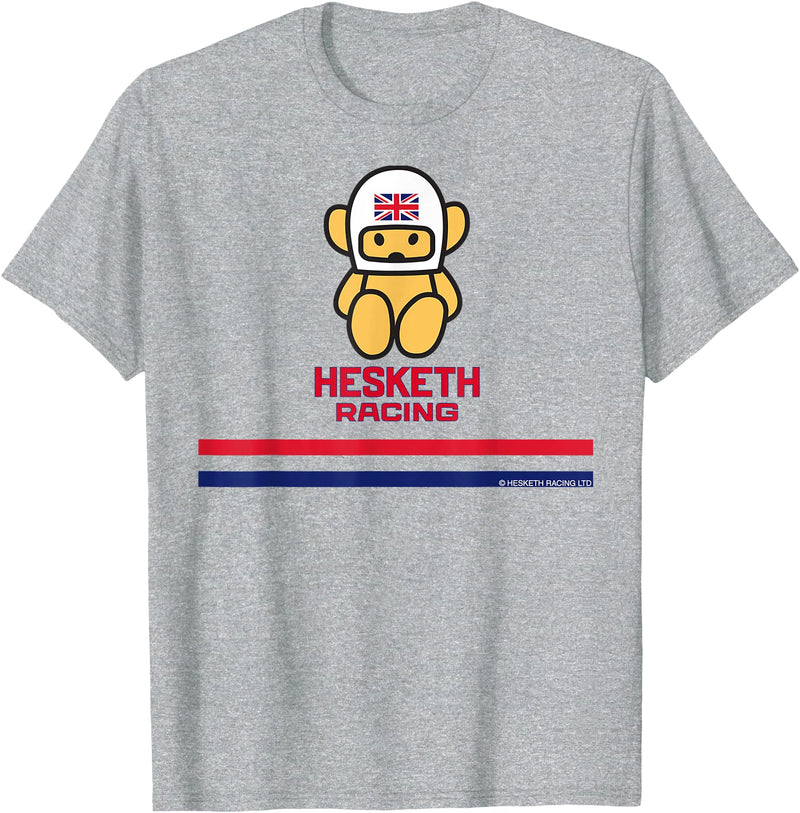 Hesketh Racing Logo World Champion Team Stripes Mascot Retro T-Shirt - Heather Grey