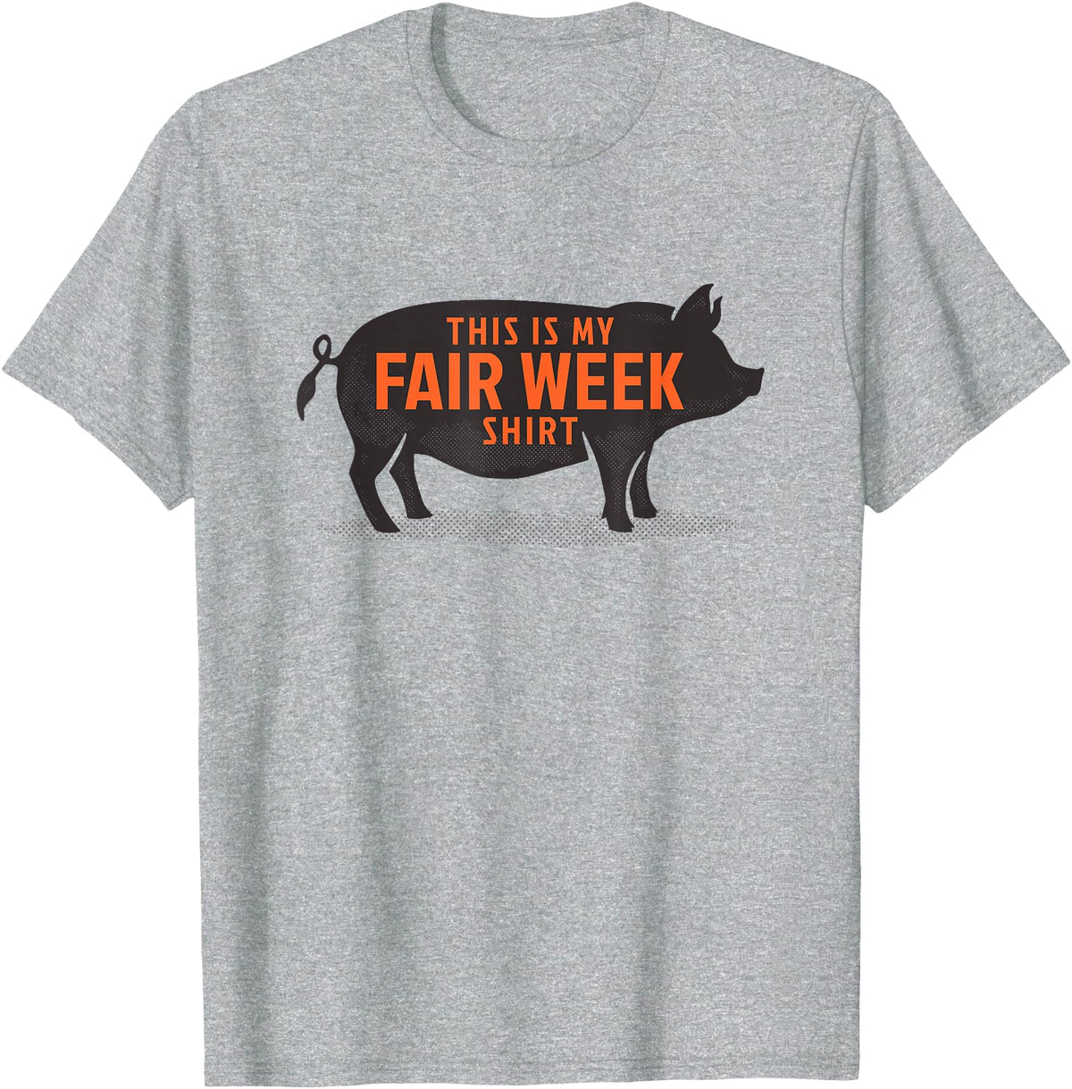 County Fair and Livestock Apparel Co. Das ist mein Fair Week Shirt State and County Animal Hog Pig T-Shirt - Heather Grey