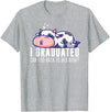 Funny Cow Lovers Graduation Party Outfit Co. Funny Cow Graduation I Graduated Can I Go Back To Bed Now T-Shirt - Heather Grey