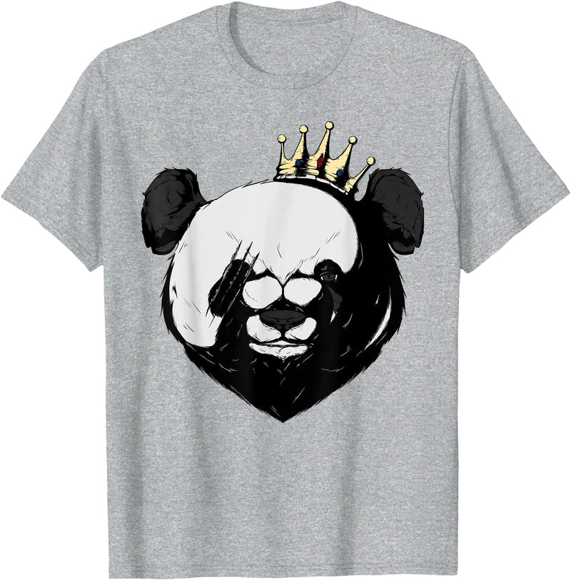 Wild Bear Hip Hop Apparel Swag Hipster Streetwear Graphic Tee Wild Panda Bear Hip Hop T-Shirt - Heather Grey