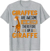 Giraffe Stuff For Giraffes Lovers Women Men Funny Giraffe Quote Cute Giraffe Design For Giraffe Lover T-Shirt - Heather Grey