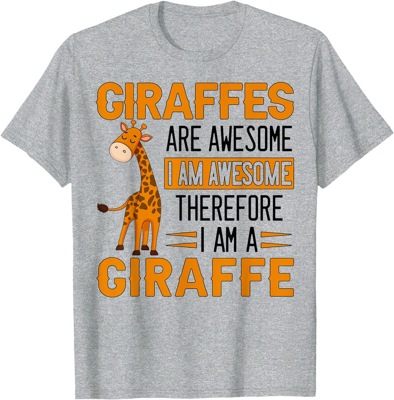 Giraffe Stuff For Giraffes Lovers Women Men Funny Giraffe Quote Cute Giraffe Design For Giraffe Lover T-Shirt - Heather Grey
