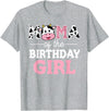 Cow Birthday Shirts For Family Men Women Cow Lover Mama of The Birthday Girl Shirt Farm Cow Mommy Mom 1st T-Shirt - Heather