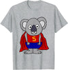 Smileteesall Funny Koala Bear Superhero Cartoon T-Shirt - Heather Grey