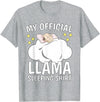 Llama Sleeping Wear Kids, Women & Men Official Sleeping Shirt Sleep Shirt Pajama Naps PJ Llama T-Shirt - Heather Grey