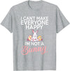 I Cant Make Everyone Happy Im Not a Bunny Cute Rabbit Lover T-Shirt in Heather Grey