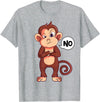 Funny Monkey Apparel & Gift Ideas Stubborn Monkey Girls Boys Kids Women T-Shirt - Heather Grey