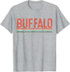 USAClassicTeez Buffalo New York Retro Vintage Gift T-Shirt - Heather Grey