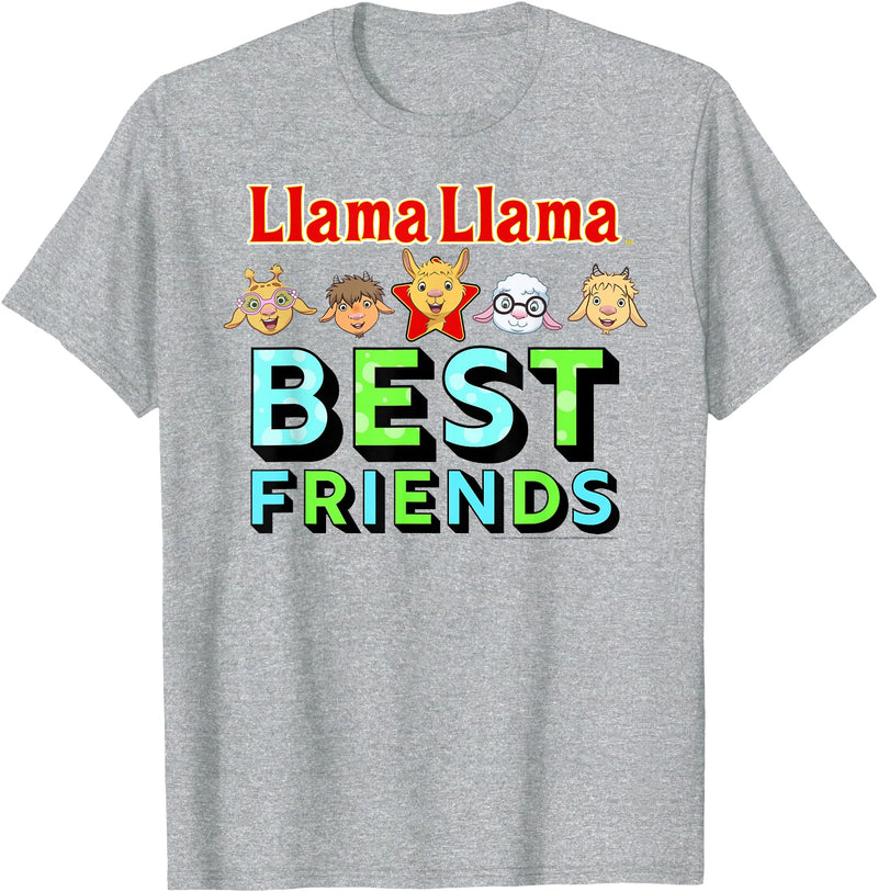 Llama Llama Netflix Best Friends Tee Shirt T-Shirt - Heather Grey