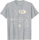 I Still Wish for You Lucky Rabbit 1111 Stars Clover Signs T-Shirt in Heather Grey