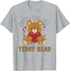 Teddy Bear Lover Girl Women Kids Unisex Cartoon Teddy Bear T-Shirt: Never Too Old for a Teddy Bear - Black, Small - Heather Grey