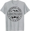 Lassen Volcanic National Park California USA Retro Lassen Volcanic National Park T-Shirt - Heather Grey