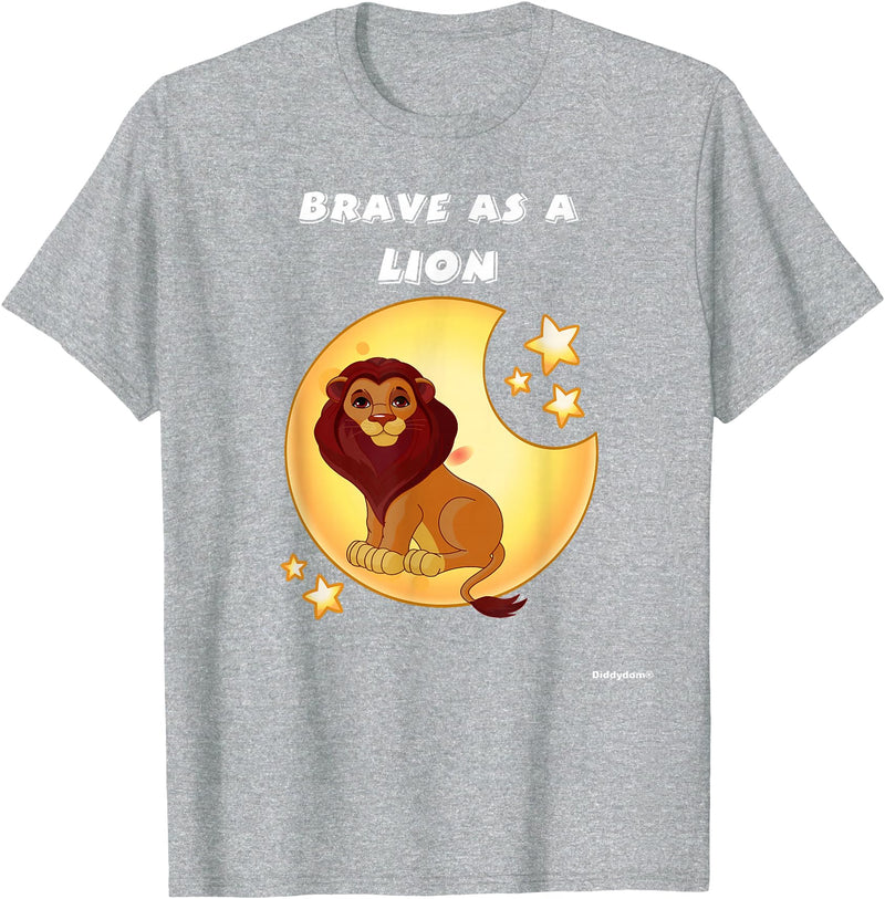 Bravery Brave As A Lion Present Bravery Brave Child Present Brave As A Lion T-Shirt - Heather Grey
