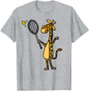 SmileteesSports Giraffe Playing T-Shirt T-Shirt - Heather Grey