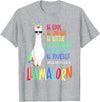 CuisineDuCool Funny Llamacorn - Funny Cute Llama Unicorn T-Shirt - Heather Grey
