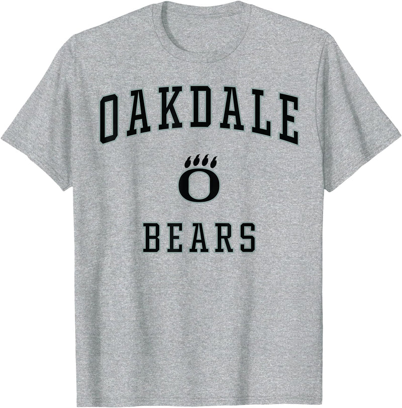 Official High School Fan Gear Oakdale High School Bears T-Shirt - Heather Grey