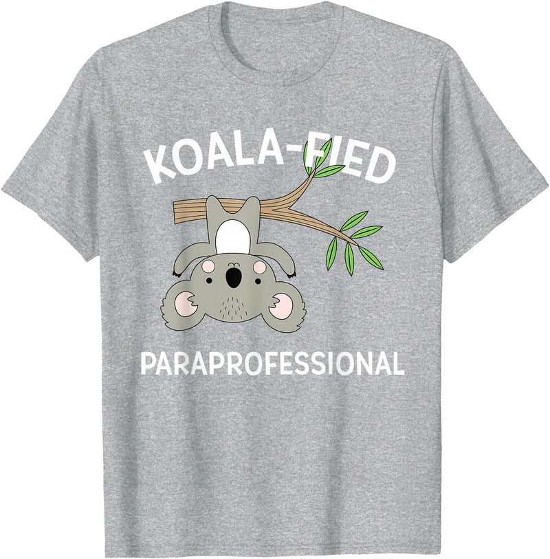 Teacher Gift T-Shirts and Apparel Cute Koala Paraprofessional Gift Appreciation T-Shirt T-Shirt - Heather Grey