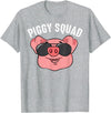 Cool Lucky Swine Fans Party Girl Boy Pork Team Art Piggy Squad | Cute Pig Farmer Animal Lovers Funny Farm Gift T-Shirt - Heather Grey