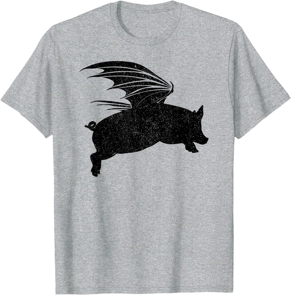 Flying Pig Shirt Pigs Will Fly Gift Idea Flying Pig T-Shirt Pigs Will Fly Gift T-Shirt - Heather Grey