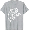 Fish on fish guard T-Shirt - Heather Grey
