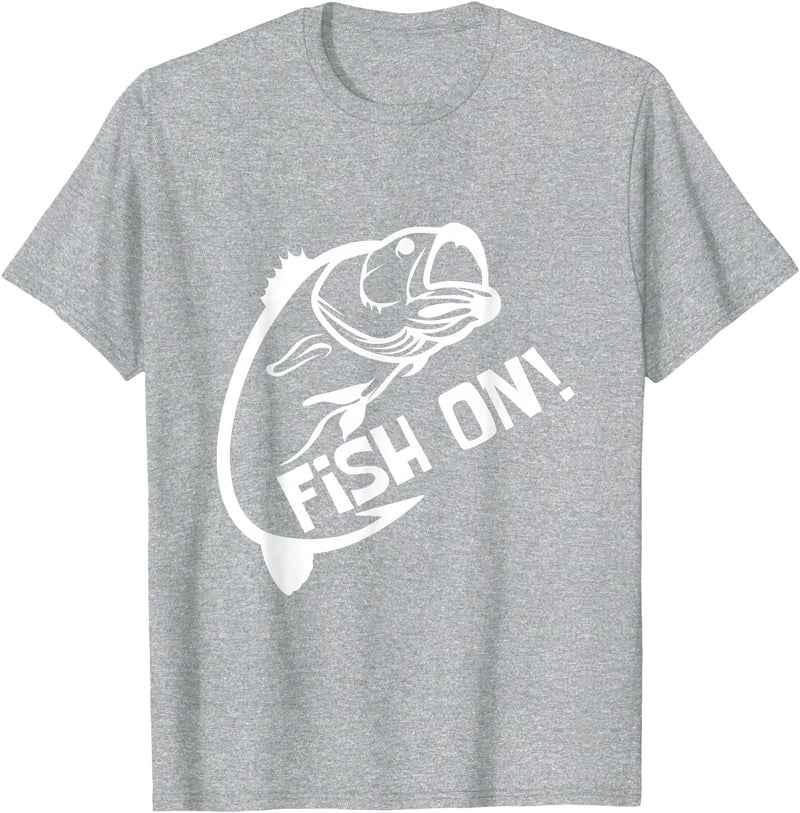 Fish on fish guard T-Shirt - Heather Grey