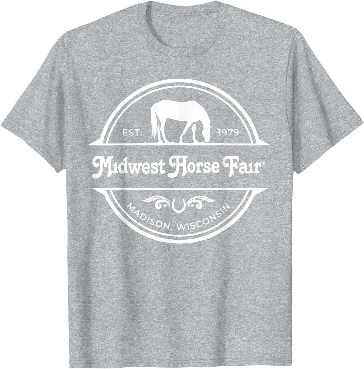 Midwest Horse Fair Est. 1979(w)- T-Shirt - Heather Grey