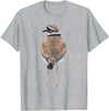BJD Birds Killdeer Cute Graphic Print T-Shirt Bird Gift Bird Lover T-Shirt - Heather Grey