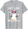 Shes a Bad Momma Llama - Mama Mom - DressedForDuty She's a Bad Momma Llama - Mama Funny - Vintage Mom Gift T-Shirt - Heather Grey