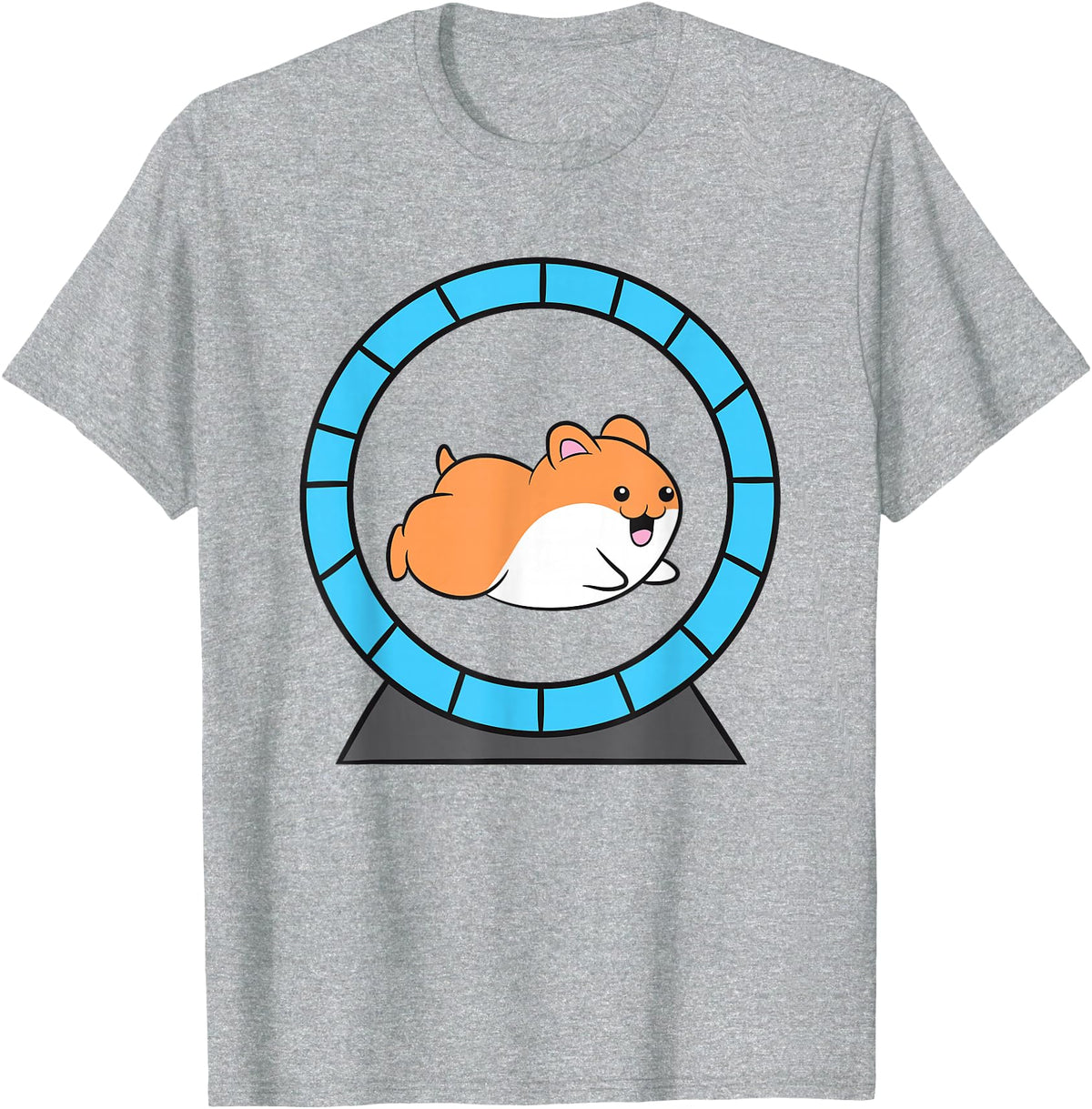 Hamster in a Hamster Wheel Pet Hamster T-Shirt - Heather Grey