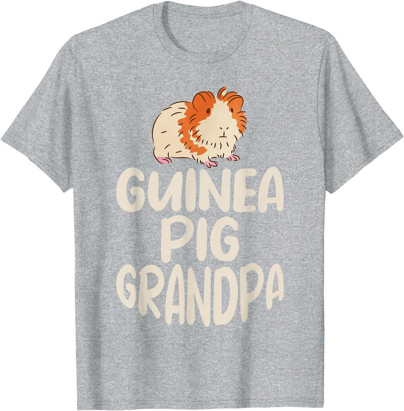 Gift Guinea Pig Owner & Accessories Guinea Pig Grandpa T-Shirt - Heather Grey