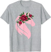 EDILILU Flower Horse Lover Horse Riding Cowgirl Western Women Girls T-Shirt - Heather Grey