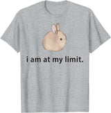 I Am at My Limit Rabbit T-Shirt in Heather Grey